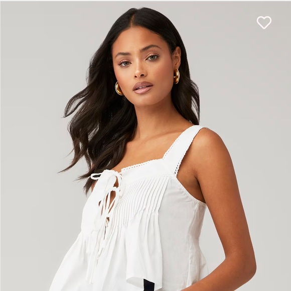 NIA Lily Top White Lace Up Babydoll Crop Top
Revolve - Picture 2 of 3